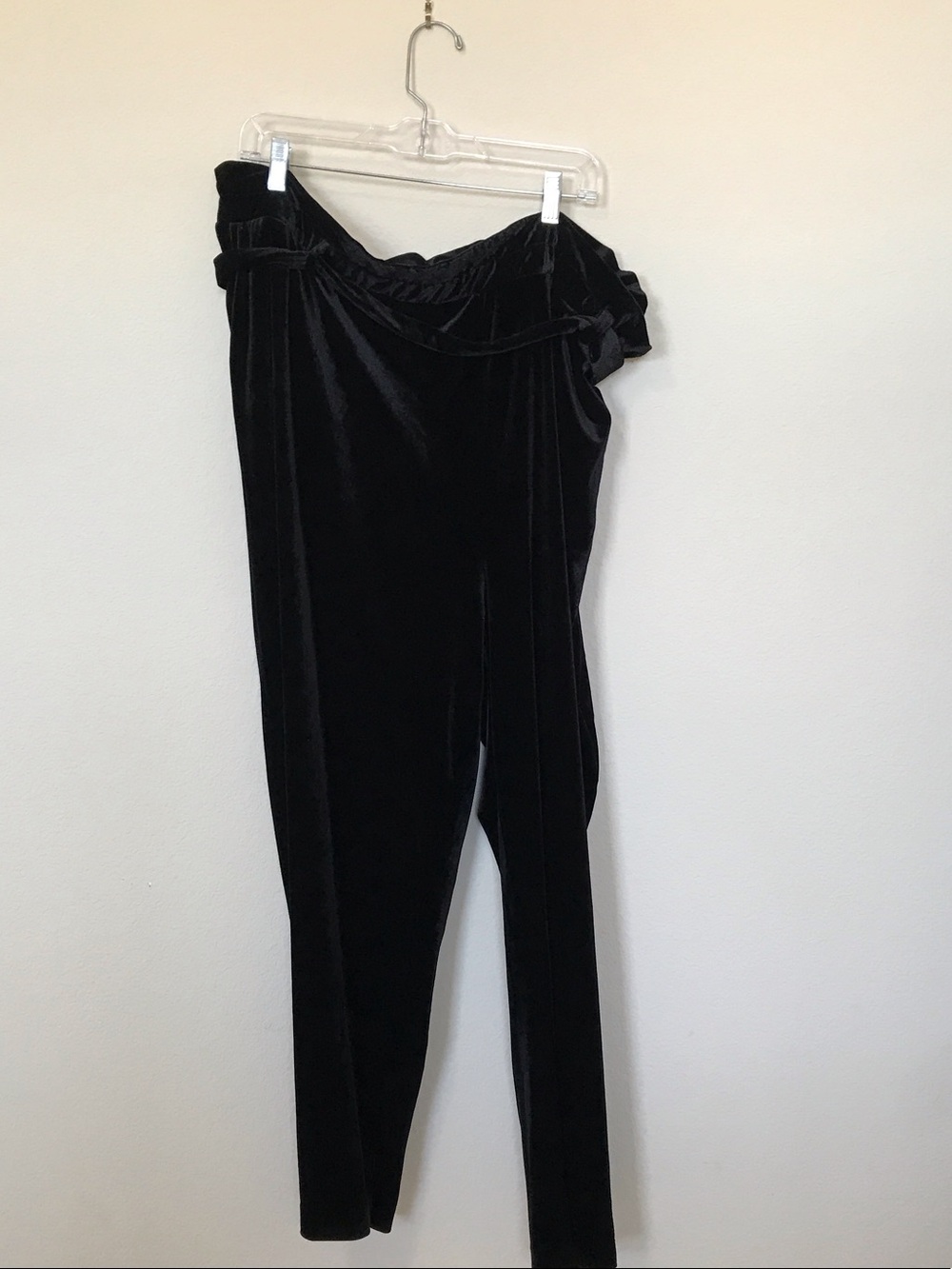 Eloquii Black Velvet Skinny Pants